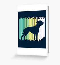 Cute American Bulldog Silhouette Greeting Card