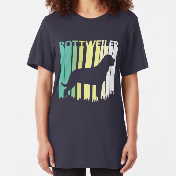 Cute Rottweiler Silhouette Slim Fit T-Shirt