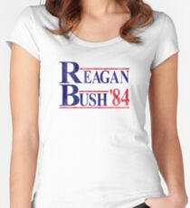 Reagan Bush '84 Election Vintage Women's Fitted Scoop T-Shirt