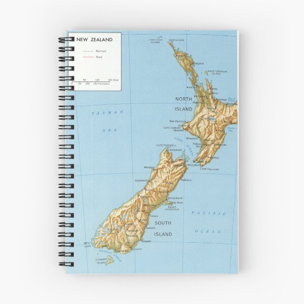 Item preview, Vintage Map of New Zealand (1971) designed and sold by BravuraMedia.