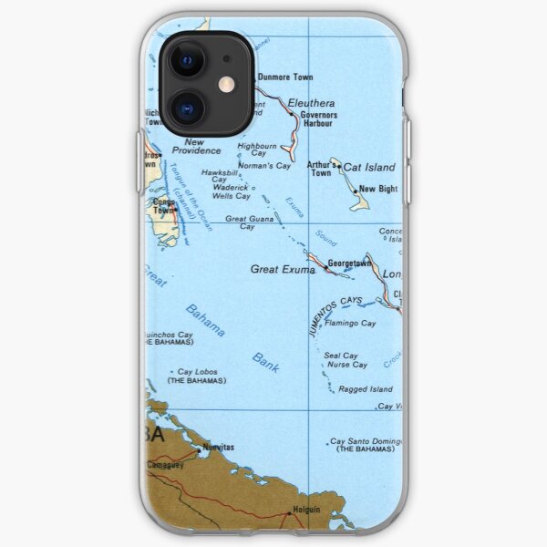 Karte der Bahamas (1986) iPhone Flexible Hülle