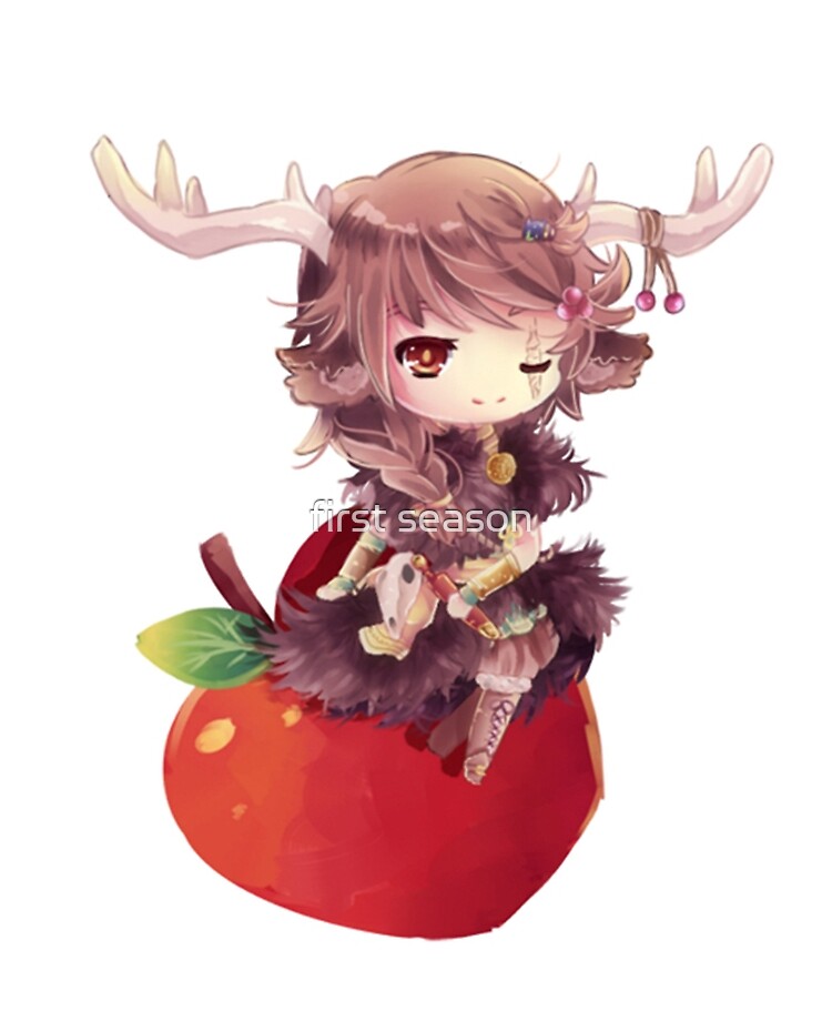 Premium Vector | Kawaii food cartoon of red apple fruit vector icon of cute  japanese anime manga sticker style