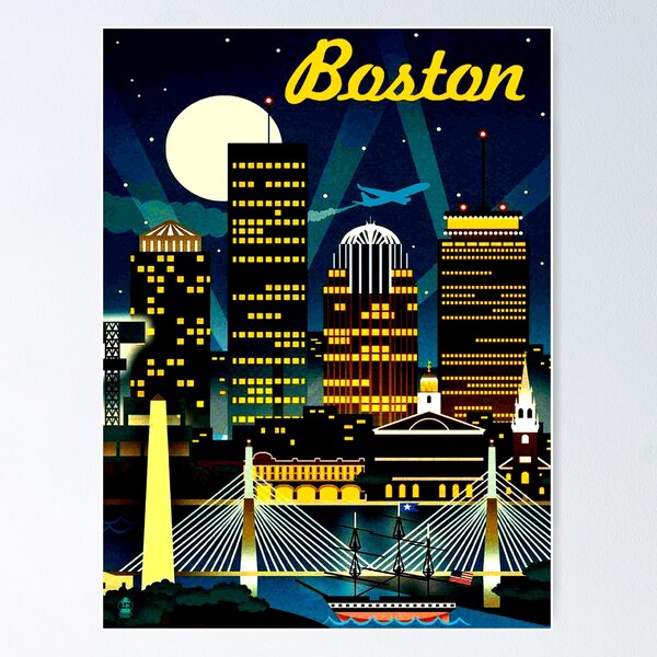 Item preview, BOSTON : Vintage Travel Advertising Print designed and sold by posterbobs.