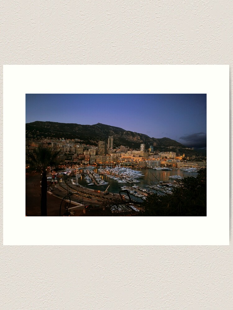 Alternate view of Beauty of Monaco Bay Art Print