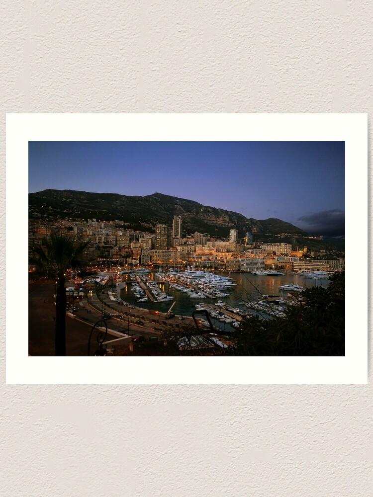 Alternate view of Beauty of Monaco Bay Art Print