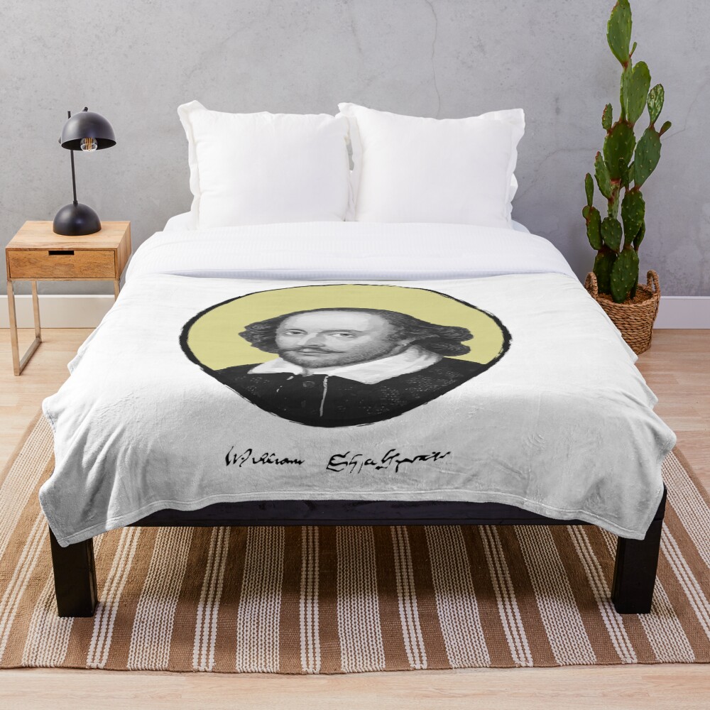 William Shakespeare Throw Blanket