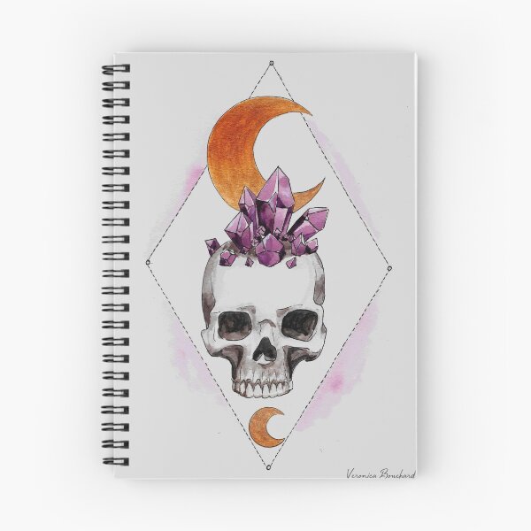 Item preview, Watercolor Skull with Crystals designed and sold by vcbouch.