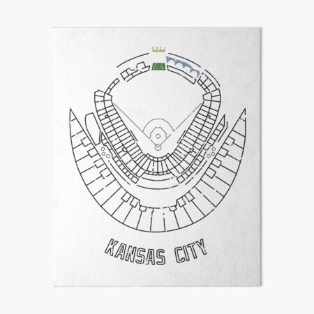 Kansas City Royals Kauffman Stadium Seating Chart - Vintage Baseball Fan  Print Wall Art