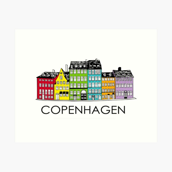 Item preview, Copenhagen Colored Houses designed and sold by annacblakley.