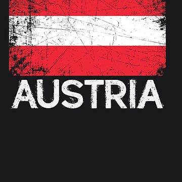 Austrian National Flag - Vintage Version - Made and Curated