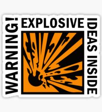 ATTENTION! Des idées explosives à l'intérieur! Sticker