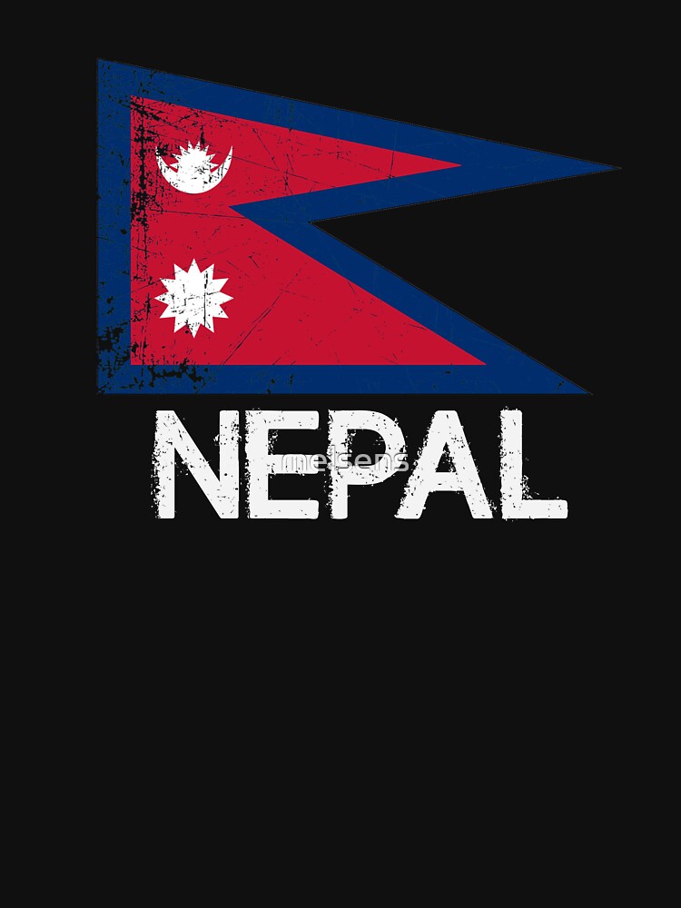 Nepalese Nepali Flag T-Shirt | Vintage Made In Nepal Gift Nepalese Nepali Flag T-Shirt | Vintage Made In Nepal Gift