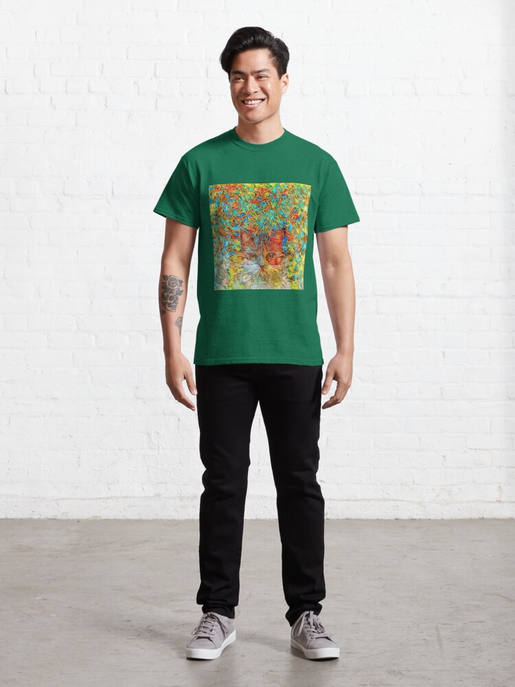 Alternate view of Abstract Cat Classic T-Shirt