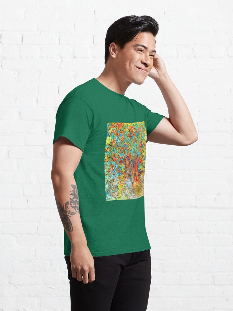 Alternate view of Abstract Cat Classic T-Shirt