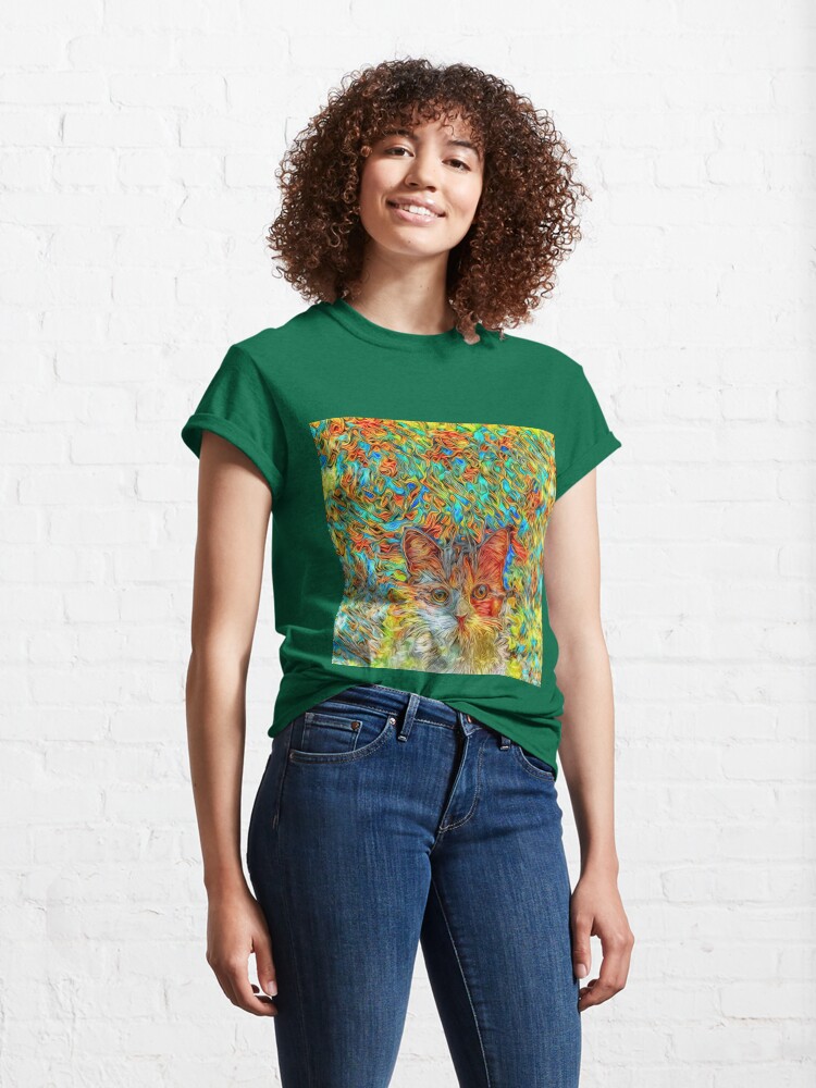 Alternate view of Abstract Cat Classic T-Shirt