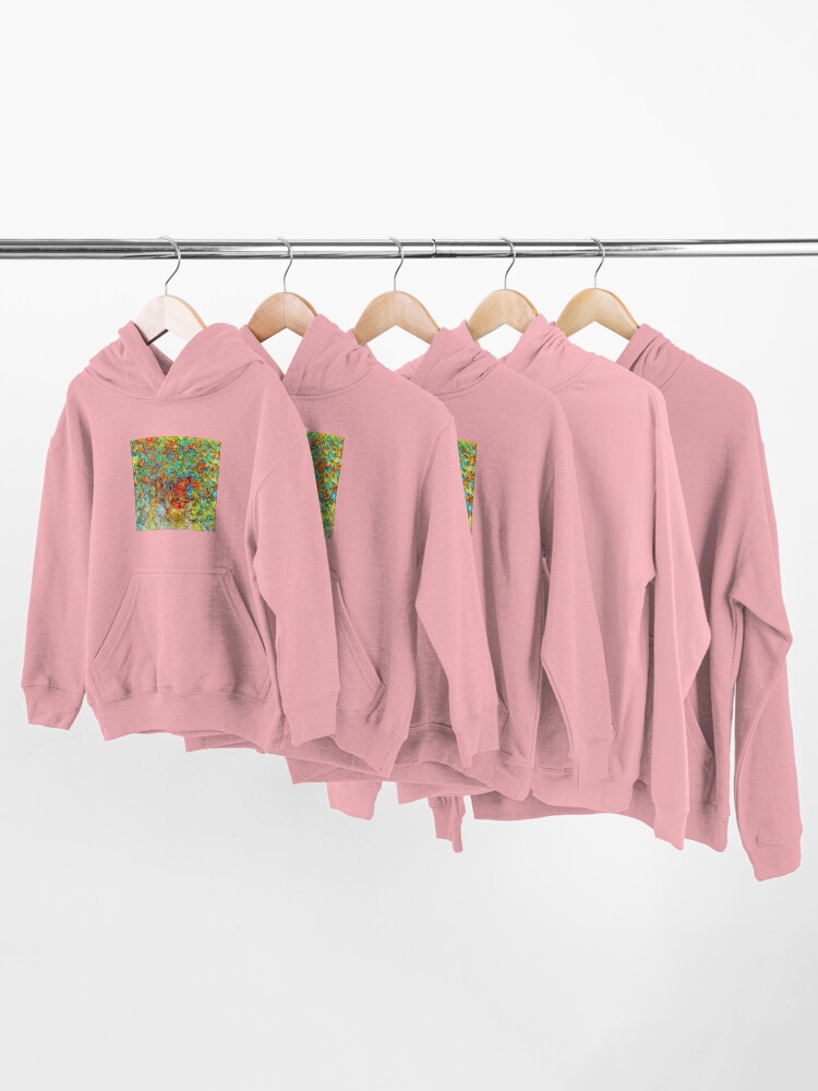Alternate view of Abstract Cat Kids Pullover Hoodie