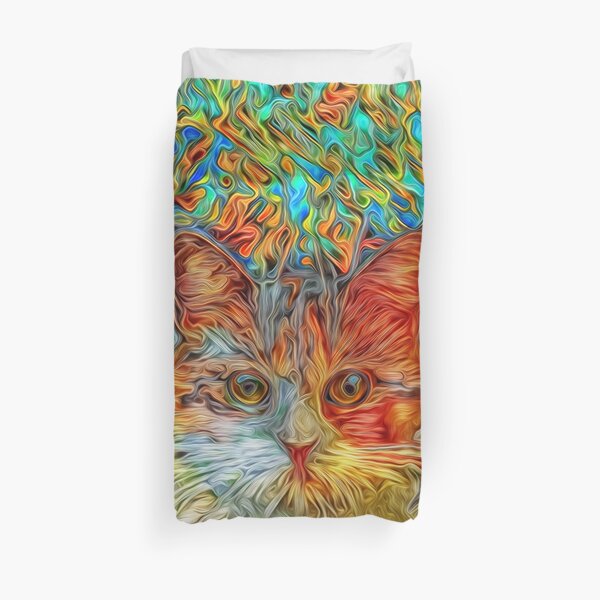 Abstract Cat Duvet Cover