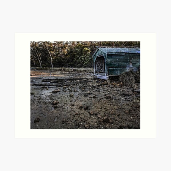 Rusty Green Boatshed Art Print