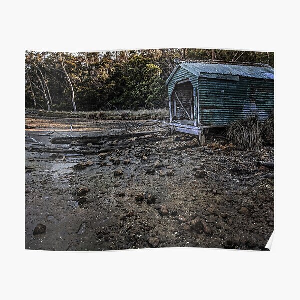 Rusty Green Boatshed Poster