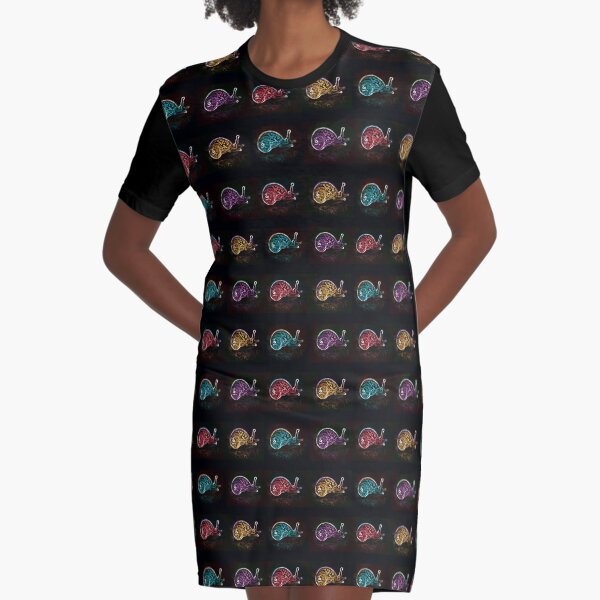 Neon Snail 1 Graphic T-Shirt Dress