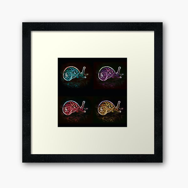 Neon Snail 1 Framed Art Print