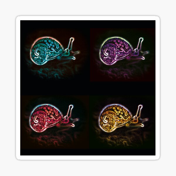 Neon Snail 1 Sticker