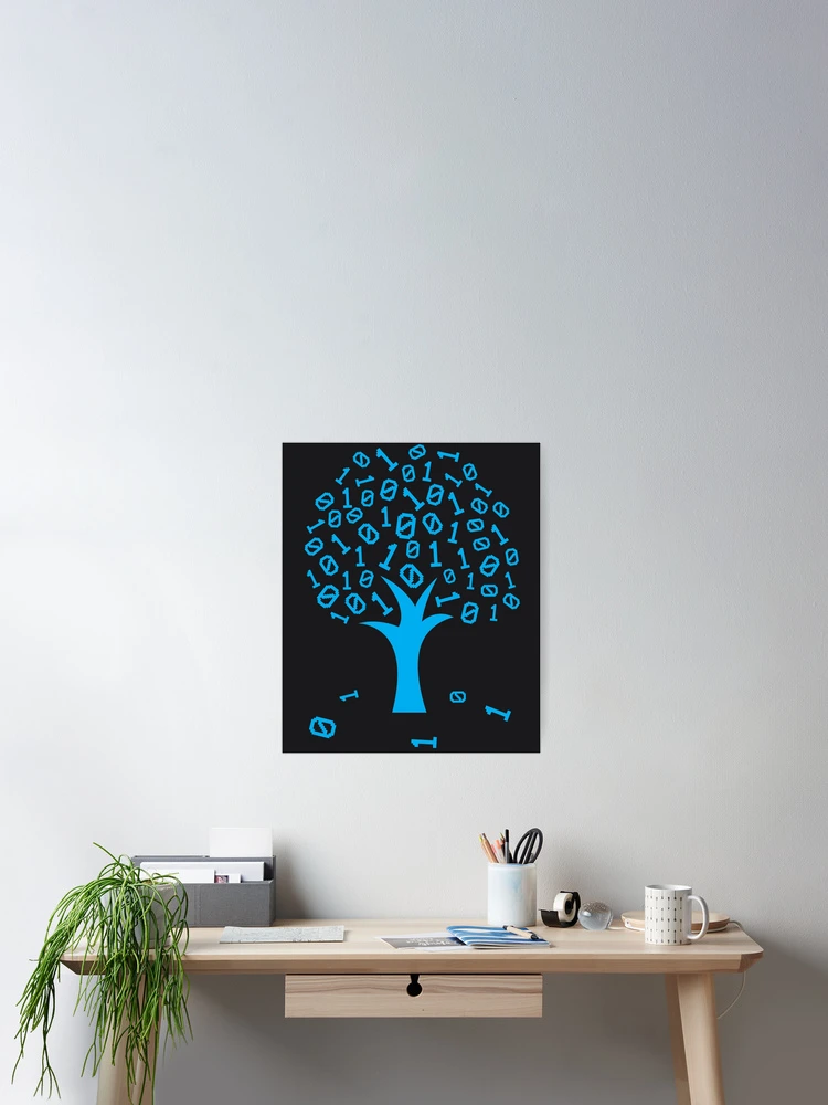 Thumbnail 2 of 3, Poster, Binary Tree | Computer Science Lovers Coding Design designed and sold by melsens.