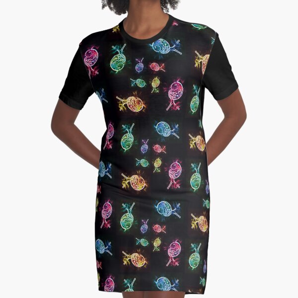 Neon Snail 2 Graphic T-Shirt Dress