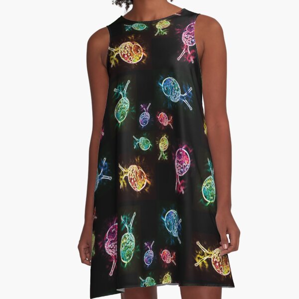 Neon Snail 2 A-Line Dress