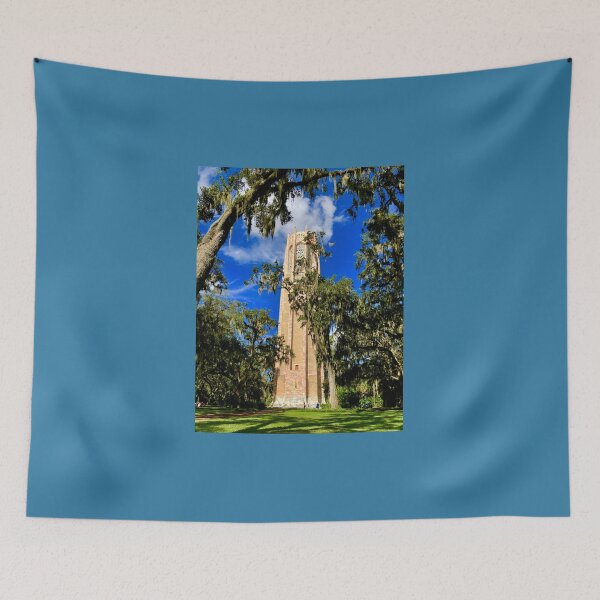 Item preview, Bok Tower from a distance with Live Oak Trees designed and sold by 2CrabbySisters.
