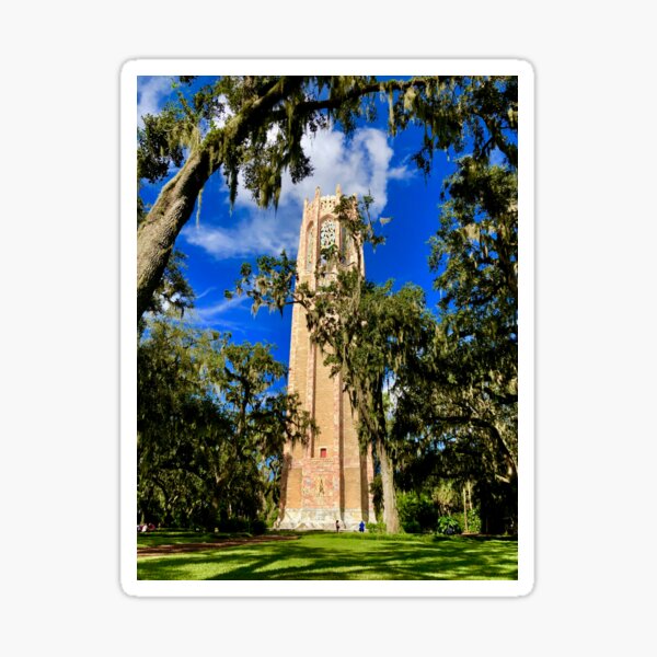 Item preview, Bok Tower from a distance with Live Oak Trees designed and sold by 2CrabbySisters.