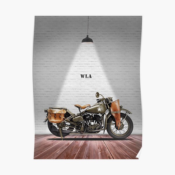 La moto militaire WLA Poster