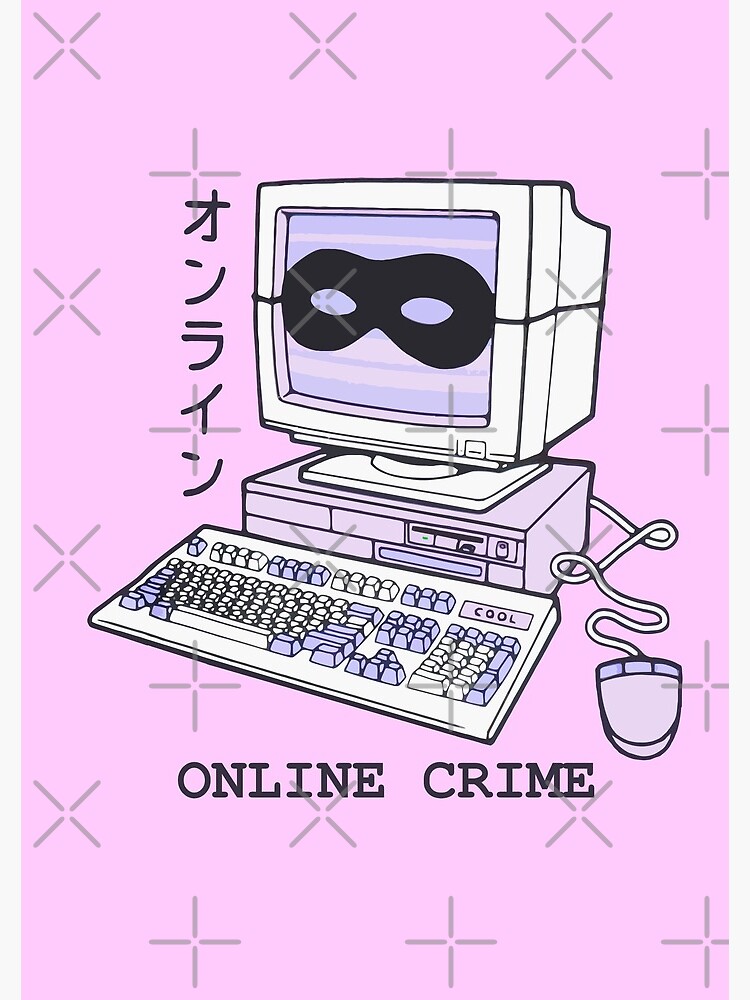 "Online Crime Cyberpunk aesthetic retro hacker" Journal for Sale by