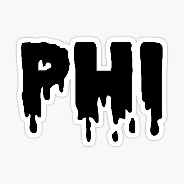 Phi Paint Drip Sticker Sticker