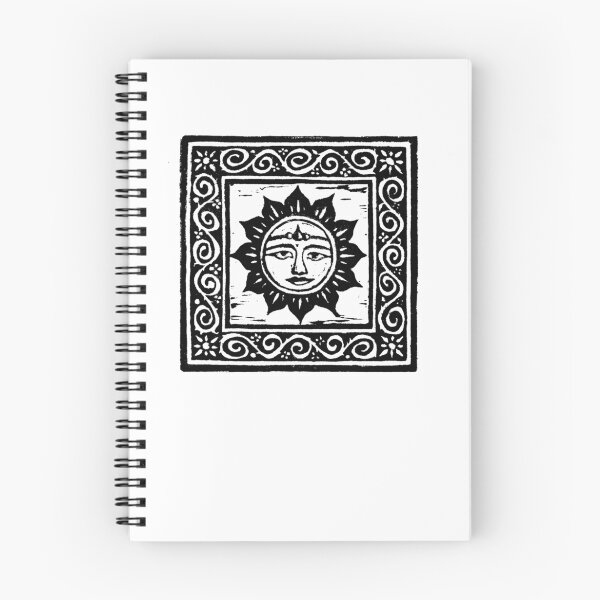 Artikelvorschau, Sun God Linocut - Card entworfen und verkauft von Yvette Bell.