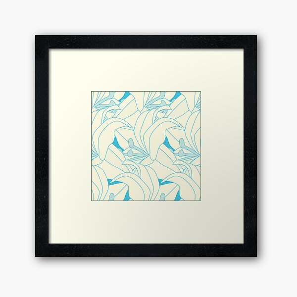 Ice Queen Flower Flourish Framed Art Print
