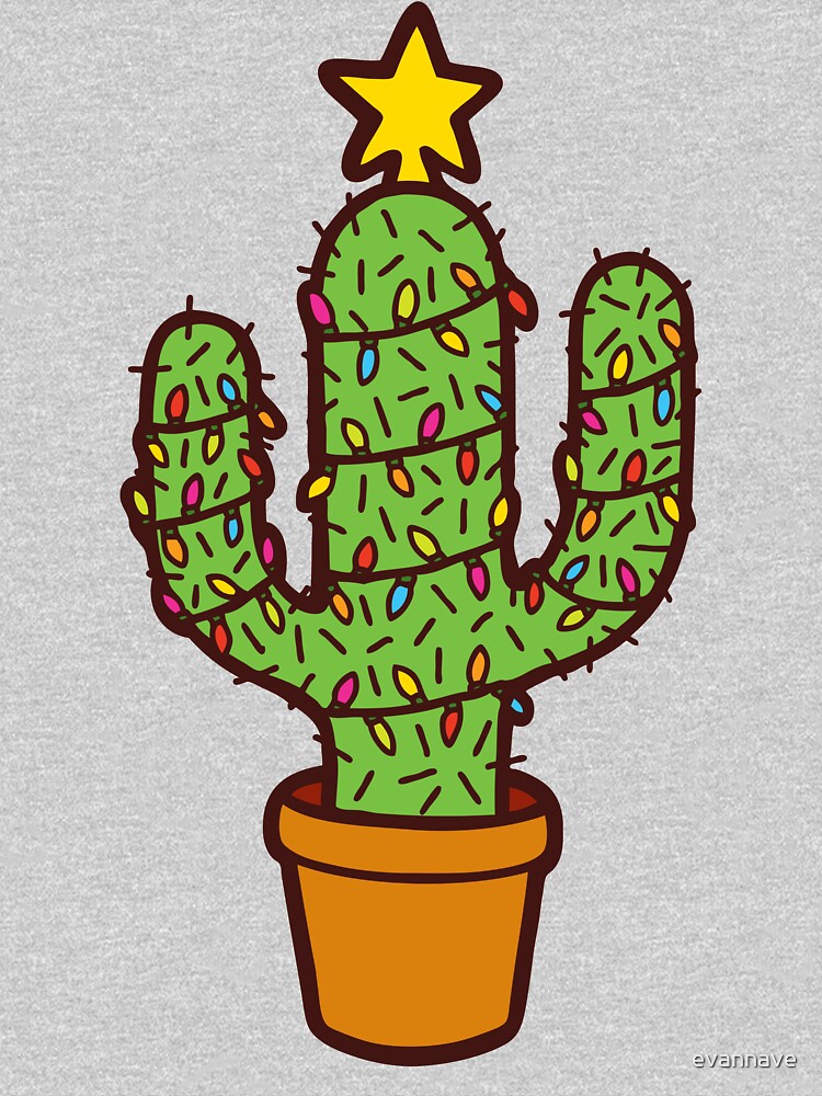 Cactus Christmas Tree in Red by evannave