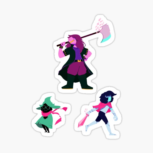 Susie Kris and Ralsei Deltarune Sticker