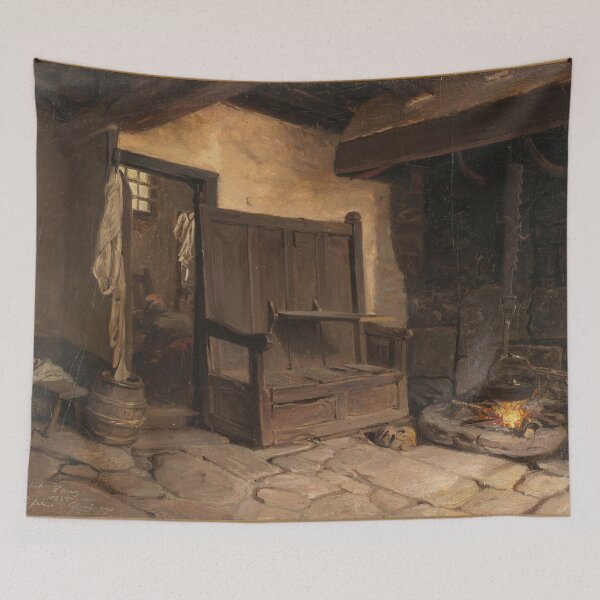 Item preview, A Cottage Interior. Study - Wilhelm Wallander designed and sold by themasters.
