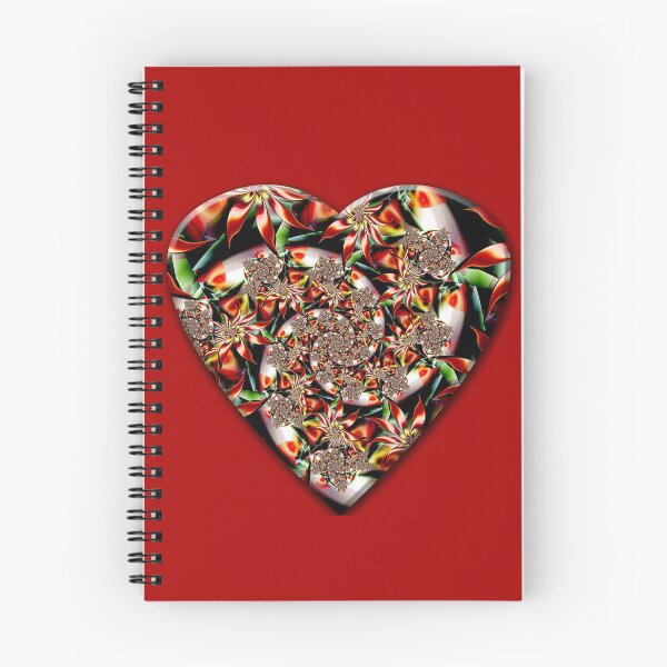 Item preview, Peppermint Spiral with Blooms Heart designed and sold by wolfepaw.