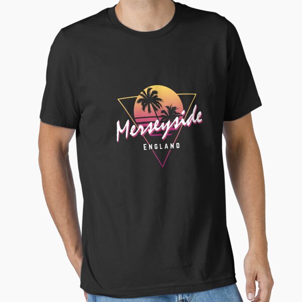 Item preview, Funny 80s Retro Sunset 'Merseyside' England designed and sold by dinosareforever.