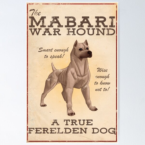 Item preview, Mabari Vintage Ad designed and sold by Hazel Dog.
