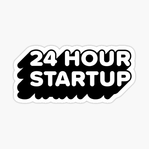 The Official #24hrstartup Sticker V2 Sticker