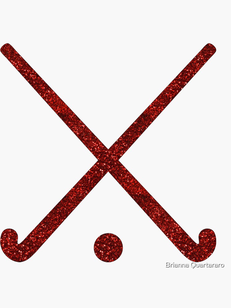 "Field Hockey Stickers Red Sparkles " Sticker for Sale by bribri1010