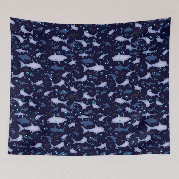 Item preview, Blue Shark Pattern designed and sold by TMBTM.