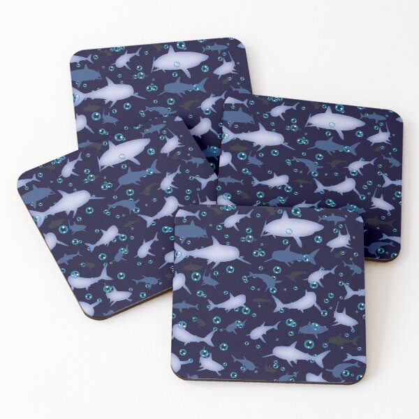 Item preview, Blue Shark Pattern designed and sold by TMBTM.