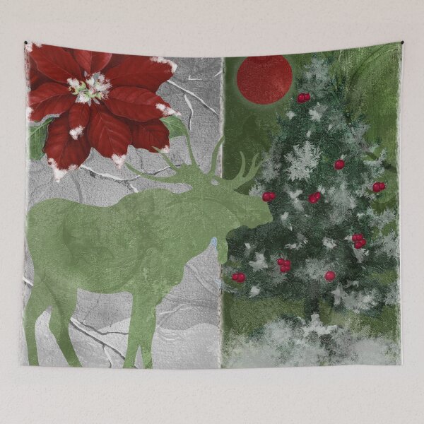 Item preview, Christmas Lodge Moose designed and sold by Sasha Art Gallery.