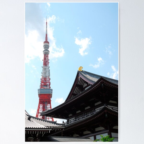 Item preview, Tokyo Tower with Zojo-Ji Temple   designed and sold by jojobob.