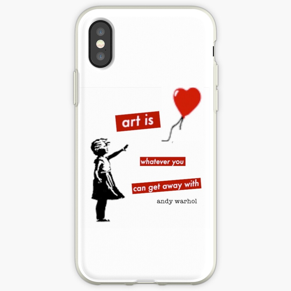 Girl with a red balloon - urban art pop culture - life quote iPhone Case & Cover