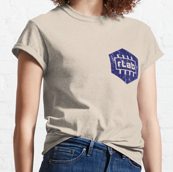 rLAB distressed navy logo Classic T-Shirt